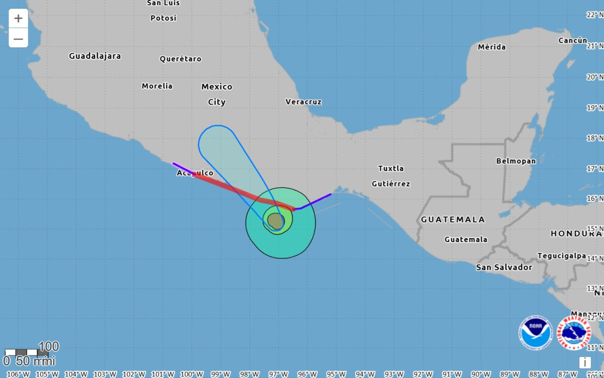 El huracán Erick, de categoría 3, amenaza Acapulco