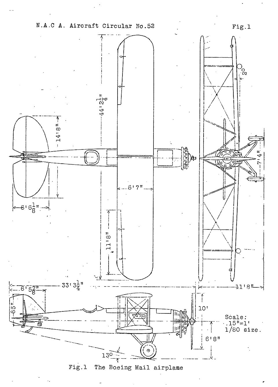 Boeing 40 3-view drawing from NACA Aircraft Circular 52 (1 de agosto de 1927) Fuente: Wikipedia / NACA Aircraft Circulars Boeing 40 3-view drawing from NACA Aircraft Circular 52 (1 de agosto de 1927)