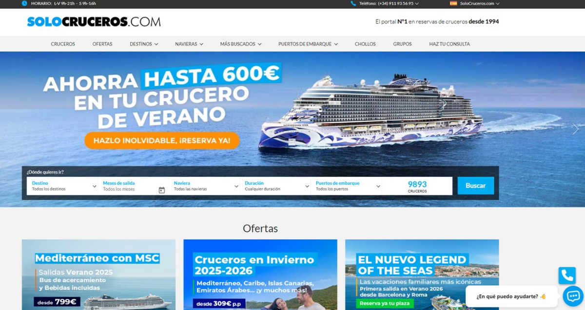 SoloCruceros.com: la agencia online de cruceros con más crecimiento