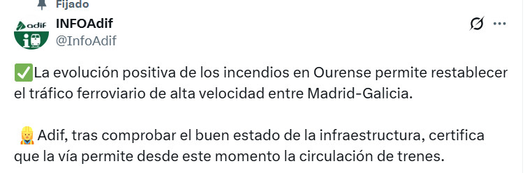 Renfe reforzará la ruta Madrid-Galicia con servicios especiales