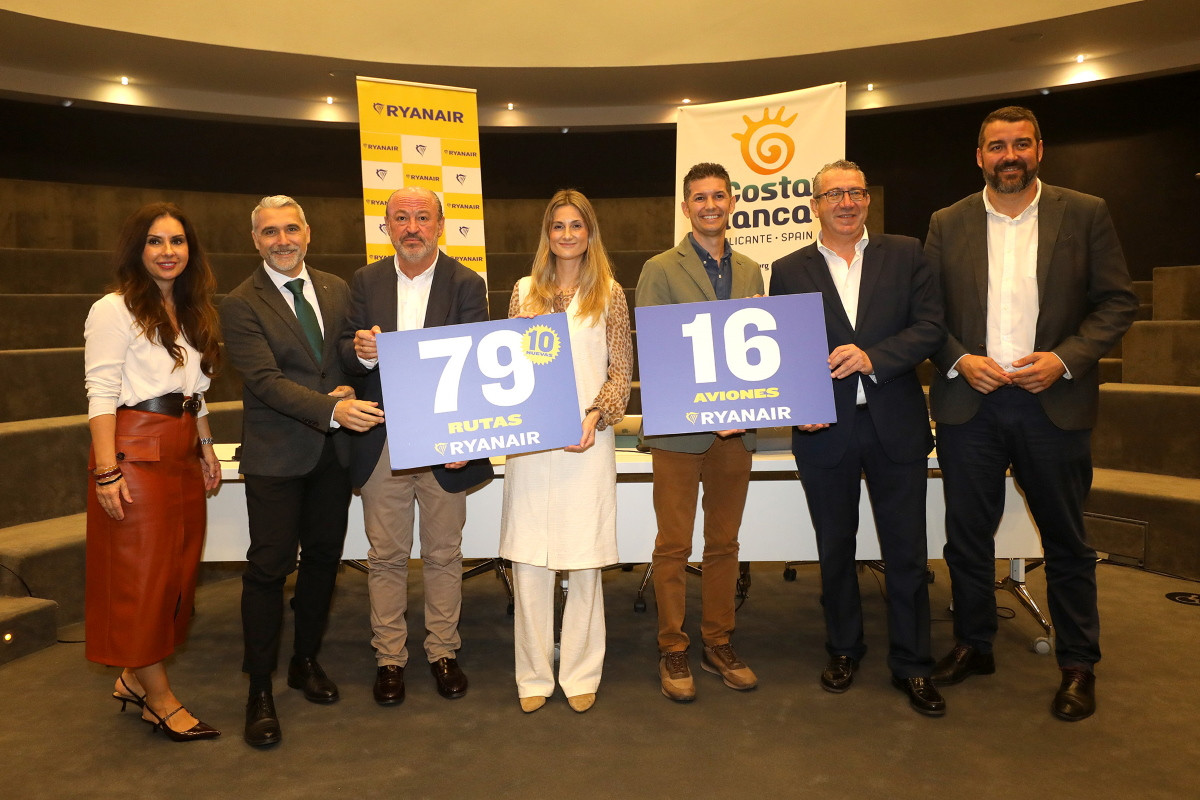 Ryanair refuerza su presencia en la Comunidad Valenciana, con 10 nuevas rutas en Alicante