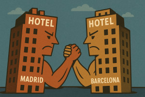 Duelo hotelero Madrid-Barcelona: ¿Quién va ganando en 2025?