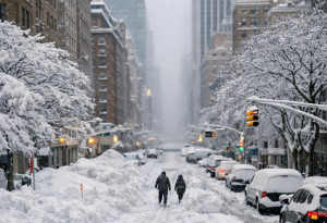 Un "ciclón bomba" paraliza el noreste de EEUU y obliga a cancelar miles de vuelos