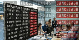 Las agencias, ante el caos y la alerta por la escalada en Oriente Medio y Emiratos