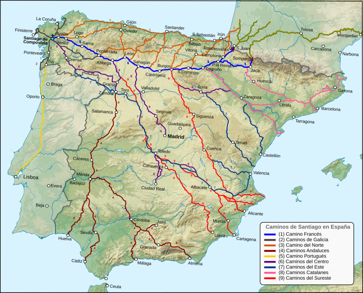 Rutas del Camino de Santiago: gu&iacute;a completa con mapas, etapas y qu&eacute; ver