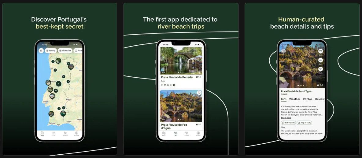 River Beaches: la nueva app para encontrar las playas de r&iacute;o m&aacute;s desconocidas de Portugal