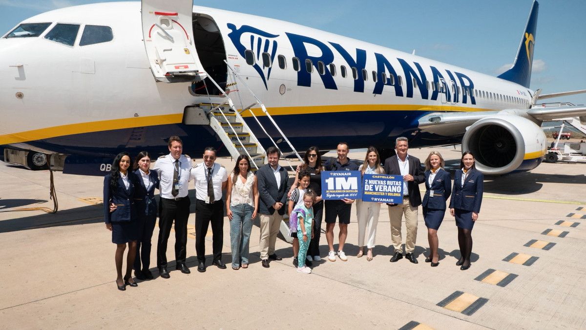 Ryanair estrena dos nuevas rutas en Castellón para este verano: Bolonia y Mánchester