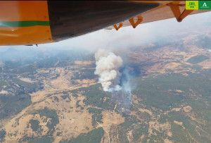 El fuego obliga a desalojar dos hoteles en Grazalema