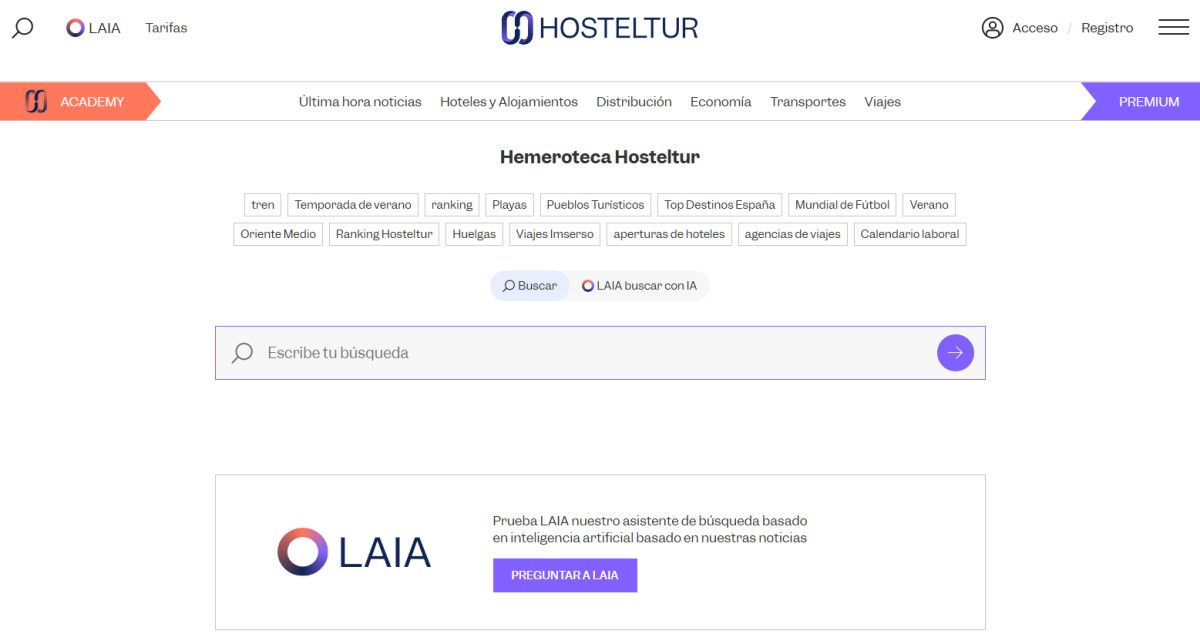 Hosteltur lanza LAIA, su asistente de inteligencia artificial para consultar la actualidad y la hemeroteca tur&iacute;stica
