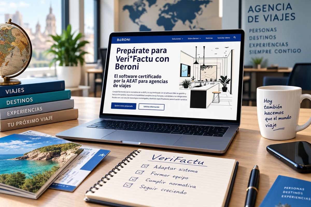 Beroni lanza una campa&ntilde;a informativa dirigida a las agencias de viajes para anticipar la llegada de VeriFactu 