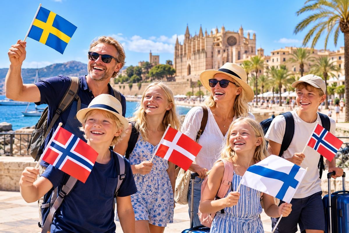 Viajeros internacionales en un alojamiento español